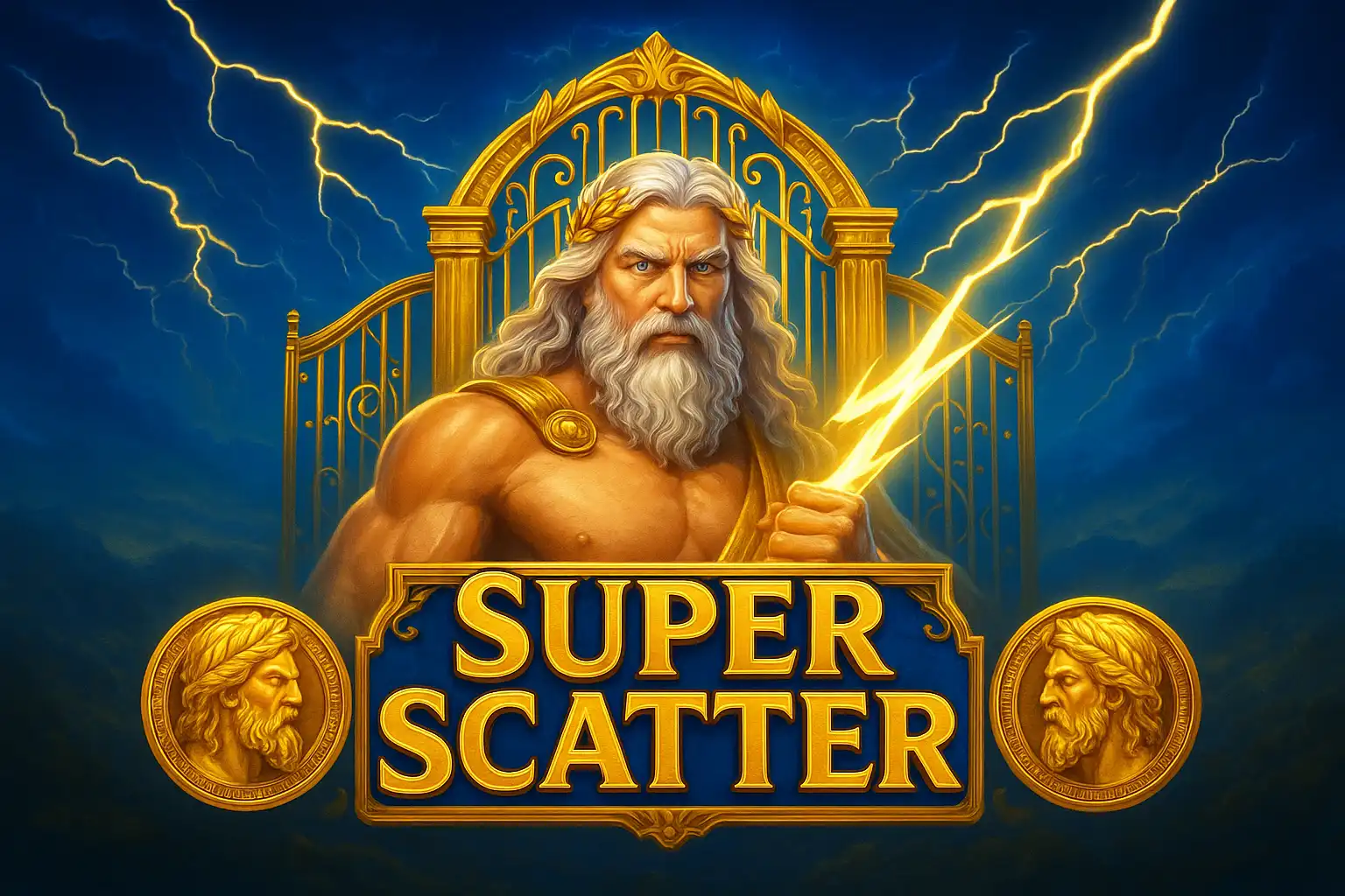 Gates of Olympus Super Scatter slot game screen at RoyalRook Casino