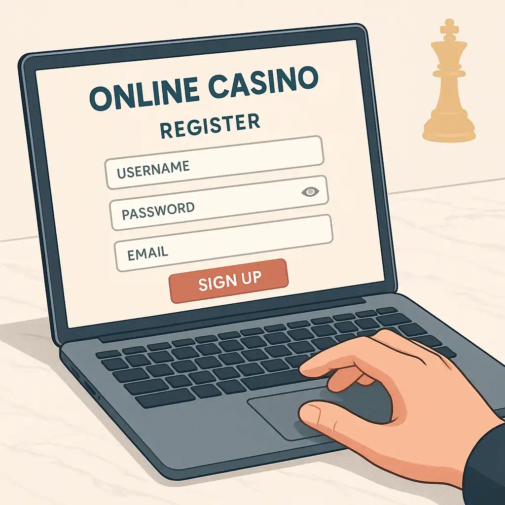 Open an Account illustration at RoyalRook Casino